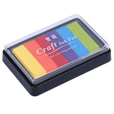 Maxbell Fashion Ink Pad Korea Stationery DIY Craft for Paper Fabric Wood Colorful Rainbow 5