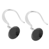 Maxbell Fashion Jewellry Silver Black Round Zircon Drop Earrings for Women Gifts