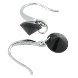 Maxbell Fashion Jewellry Silver Black Round Zircon Drop Earrings for Women Gifts