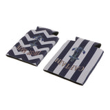 Maxbell Set of 2pcs First Mate Captain Anchor Pattern Stubby Beer Bottle Tin Cooler Wrap