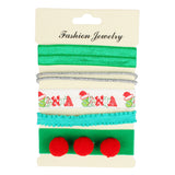 Maxbell Women Xmas Hair Jewelry Girl Christmas Hair Ring Band Headband Green Hair Rope