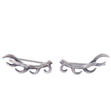 Maxbell 1 Pair Novelty Branch Shape 925 Sterling Silver Ear Climber Crawler Earrings