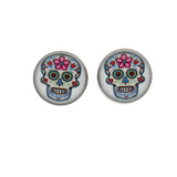 Maxbell 1Pair Skull Ear Tunnel Plug Expander Earrings Stretcher for Body Jewelry 14mm