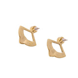 Maxbell Fashion Design Women Lady Rhinestone Crystal Fan Ear Studs Earrings