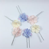 Maxbell 6Pcs Colors Dance Party Wedding Bride Bridal Flower hair Bobby Pins for Women Wedding Gifts