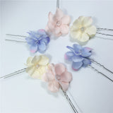 Maxbell 6Pcs Colors Dance Party Wedding Bride Bridal Flower hair Bobby Pins for Women Wedding Gifts