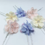 Maxbell 6Pcs Colors Dance Party Wedding Bride Bridal Flower hair Bobby Pins for Women Wedding Gifts