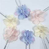 Maxbell 6Pcs Colors Dance Party Wedding Bride Bridal Flower hair Bobby Pins for Women Wedding Gifts