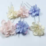 Maxbell 6Pcs Colors Dance Party Wedding Bride Bridal Flower hair Bobby Pins for Women Wedding Gifts