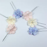Maxbell 6Pcs Colors Dance Party Wedding Bride Bridal Flower hair Bobby Pins for Women Wedding Gifts
