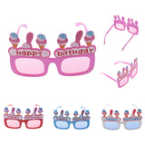 Maxbell Theme Happy Birthday Ice-cream Shape Eye Glasses Fancy Dress Costume Novelty for Party White