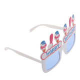 Maxbell Theme Happy Birthday Ice-cream Shape Eye Glasses Fancy Dress Costume Novelty for Party White