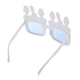 Maxbell Theme Happy Birthday Ice-cream Shape Eye Glasses Fancy Dress Costume Novelty for Party White