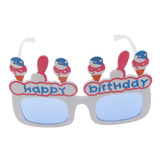 Maxbell Theme Happy Birthday Ice-cream Shape Eye Glasses Fancy Dress Costume Novelty for Party White