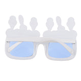 Maxbell Theme Happy Birthday Ice-cream Shape Eye Glasses Fancy Dress Costume Novelty for Party White