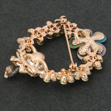 Maxbell Beautiful Crystal Pearls Bow Flower Metal Brooch Wedding Bridal Bouquet Pin for Women Ladies