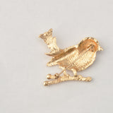 Maxbell Antique Gold Crystal Bird Animal Brooch Pin Jewelry Gift for Men Women Kids