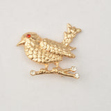 Maxbell Antique Gold Crystal Bird Animal Brooch Pin Jewelry Gift for Men Women Kids