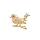 Maxbell Antique Gold Crystal Bird Animal Brooch Pin Jewelry Gift for Men Women Kids