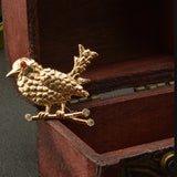 Maxbell Antique Gold Crystal Bird Animal Brooch Pin Jewelry Gift for Men Women Kids