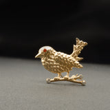 Maxbell Antique Gold Crystal Bird Animal Brooch Pin Jewelry Gift for Men Women Kids