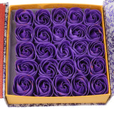 Maxbell Paper Artificial Rose Valentine's Day Flowers Candy Wedding Gift Box Purple