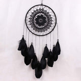 Maxbell Handmade Dream Catcher With Black Feathers Wall Hanging Decoration Ornament