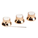 Maxbell 3pcs Golden Volume Tone Speed Control Knobs for Electric Guitar/Bass #1