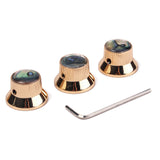 Maxbell 3Pcs Golden Volume Tone Speed Control Knobs for Electric Guitar/Bass #2