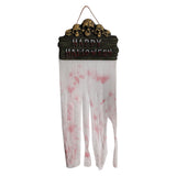 Maxbell Horror Five Skulls Door Curtain with Blood Stain for Halloween Party Hanging Decor