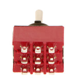 Maxbell 5pcs Red On/Off/On Mini Toggle Switch 9 PIN 3PDT Length 35mm