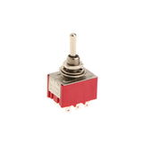 Maxbell 5pcs Red On/Off/On Mini Toggle Switch 9 PIN 3PDT Length 35mm