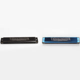 Maxbell 24 Hole Polyphony Harmonica, C w/ Case, Professional Harmonica Titanium Blue