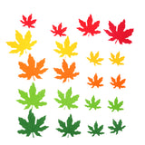 Maxbell 20pcs Foam Shapes Maple Leaves Assorted Leaf Embellishments for Kids Craft