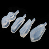 Maxbell 4 Pieces Assorted Shape Cabochon Silicone Earring Necklace Pendant Mold for Epoxy Resin Jewelry Making DIY Crafts