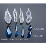 Maxbell 4 Pieces Assorted Shape Cabochon Silicone Earring Necklace Pendant Mold for Epoxy Resin Jewelry Making DIY Crafts