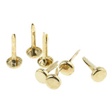 Maxbell 200 Pieces Mini Gold Metal Brads Paper Fastener for Scrapbooking Cardmaking Paper Craft DIY 8mm