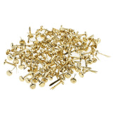 Maxbell 200 Pieces Mini Gold Metal Brads Paper Fastener for Scrapbooking Cardmaking Paper Craft DIY 8mm