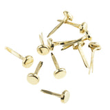 Maxbell 200 Pieces Mini Gold Metal Brads Paper Fastener for Scrapbooking Cardmaking Paper Craft DIY 8mm