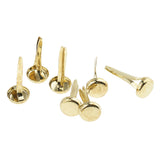 Maxbell 200 Pieces Mini Gold Metal Brads Paper Fastener for Scrapbooking Cardmaking Paper Craft DIY 8mm