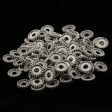 Maxbell 100 Pieces Tibetan Silver Spacer and Stopper Beads Flower for Fashion Jewelry Making 8mm