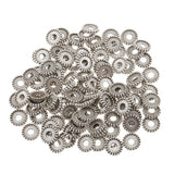 Maxbell 100 Pieces Tibetan Silver Spacer and Stopper Beads Flower for Fashion Jewelry Making 8mm