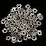 Maxbell 100 Pieces Tibetan Silver Spacer and Stopper Beads Flower for Fashion Jewelry Making 8mm