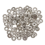 Maxbell 100 Pieces Tibetan Silver Spacer and Stopper Beads Flower for Fashion Jewelry Making 8mm