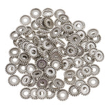 Maxbell 100 Pieces Tibetan Silver Spacer and Stopper Beads Flower for Fashion Jewelry Making 8mm