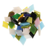 Maxbell 300 Pieces Rhombus Shape Mixed Color Glass Mosaic Tiles Tessera for Mosaic Making Crafts Supplies 12mm