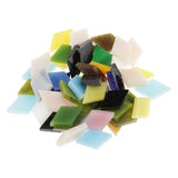 Maxbell 300 Pieces Rhombus Shape Mixed Color Glass Mosaic Tiles Tessera for Mosaic Making Crafts Supplies 12mm