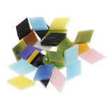 Maxbell 300 Pieces Rhombus Shape Mixed Color Glass Mosaic Tiles Tessera for Mosaic Making Crafts Supplies 12mm