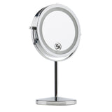 Maxbell Beauty Double-Sided Desktop Makeup Vanity Mirror LED Lighted 5x Magnifying Table Counter Cosmetic Shaving Stand Mirror