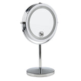 Maxbell Beauty Double-Sided Desktop Makeup Vanity Mirror LED Lighted 5x Magnifying Table Counter Cosmetic Shaving Stand Mirror